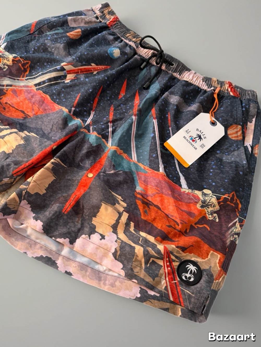 Balls Beachwear Space Rocket Swim Trunks XXXL NWT